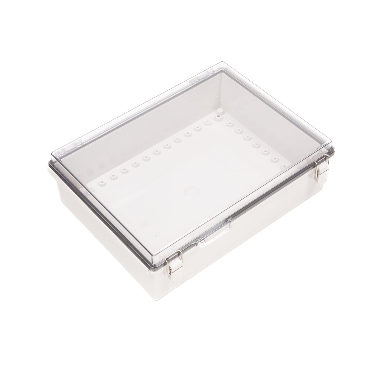 Boxco P-Series 11.81 x 15.75 x 4.72 Inches(300 x 400 x 120mm) Plastic Enclosure, IP67, IK08, ABS, Transparent Cover, Molded Hinge and Latch Type - PHOTO 1