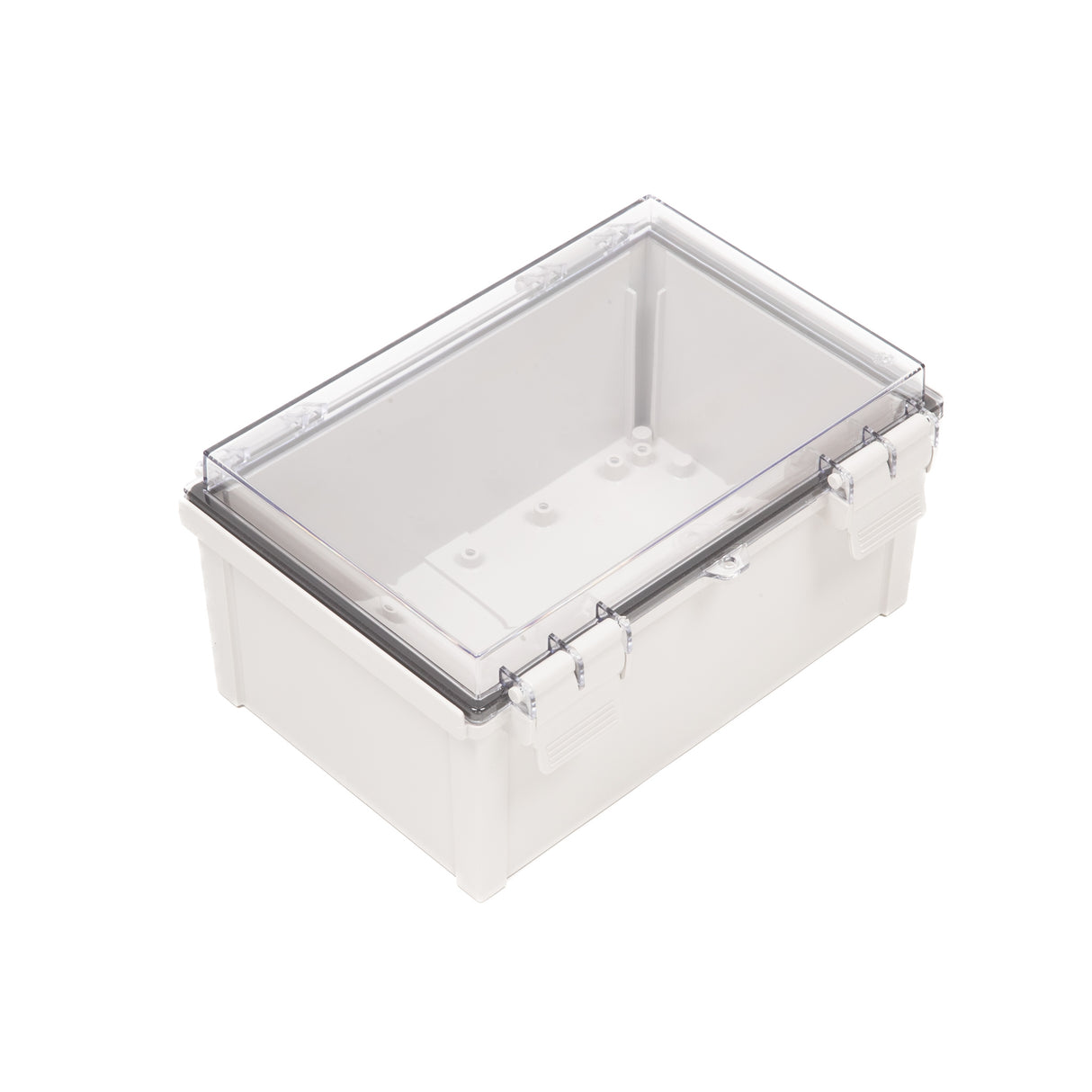 Boxco Q-Series 7.87 x 11.81 x 5.91 Inches(200 x 300 x 150mm) Plastic Enclosure, IP67, IK08, ABS, Transparent Cover, Plastic Hinge and Latch Type - PHOTO 1