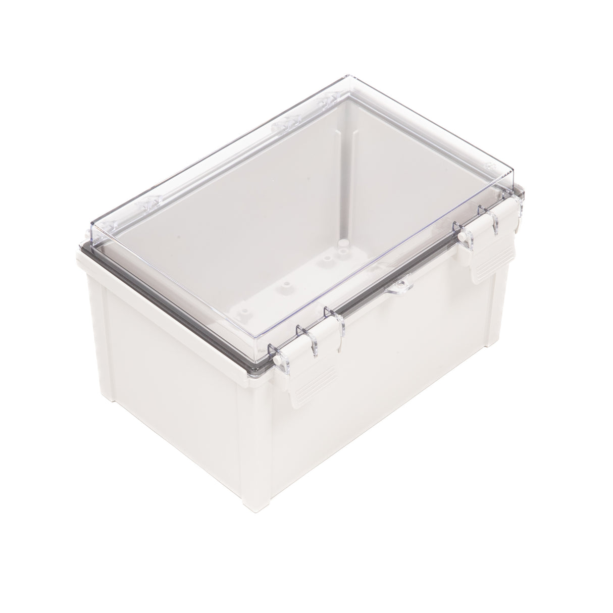 Boxco Q-Series 7.87 x 11.81 x 7.09 Inches(200 x 300 x 180mm) Plastic Enclosure, IP67, IK08, ABS, Transparent Cover, Plastic Hinge and Latch Type - PHOTO 1
