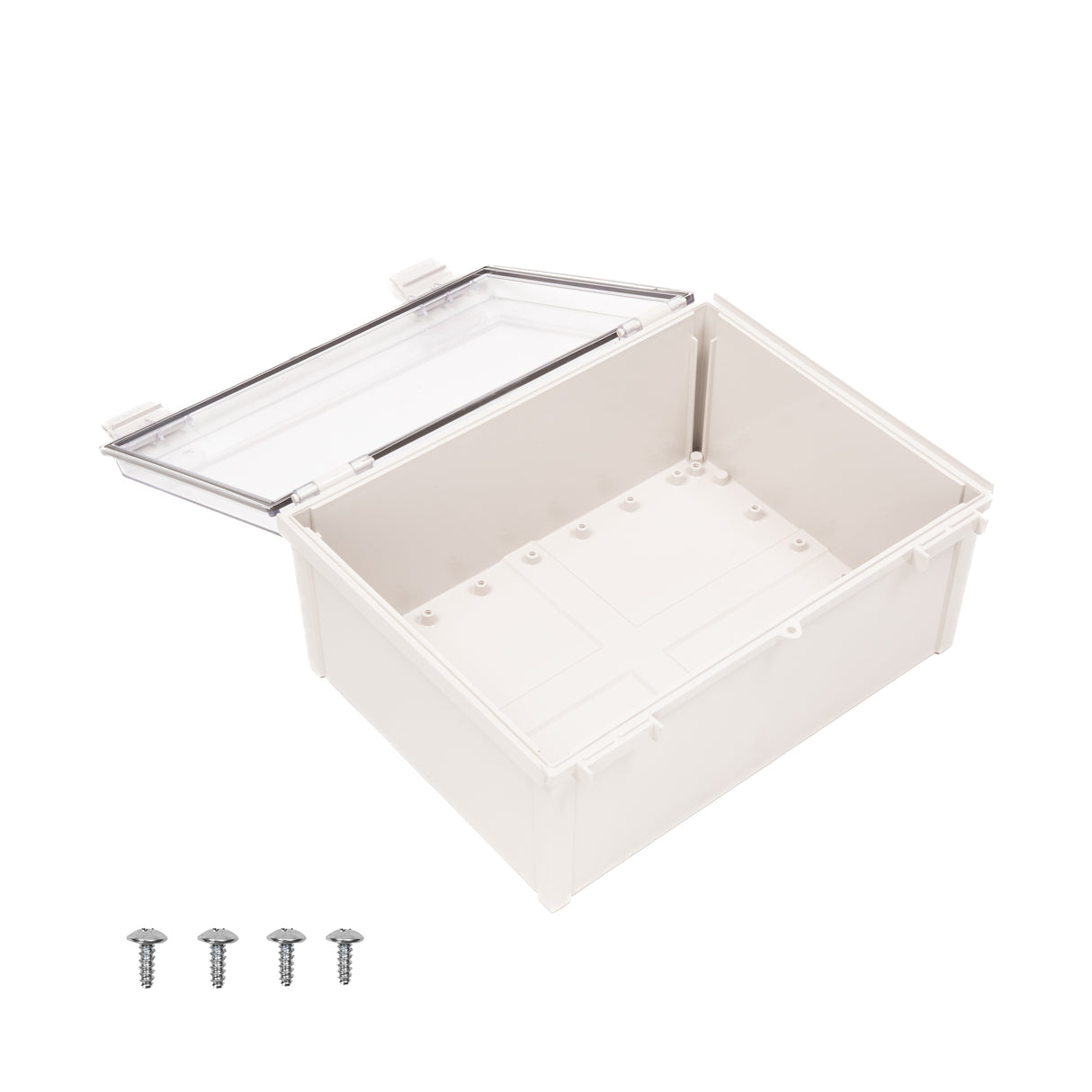 Boxco Q-Series 11.81 x 15.75 x 7.09 Inches(300 x 400 x 180mm) Plastic Enclosure, IP67, IK08, ABS, Transparent Cover, Plastic Hinge and Latch Type - PHOTO 2