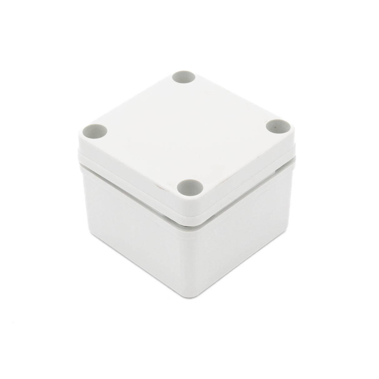 Boxco S-Series 3.15 x 3.15 x 2.36 Inches(80x80x60mm) Plastic Enclosure, IP67, IK08, PC, Grey Cover, Screw Type - PHOTO 1