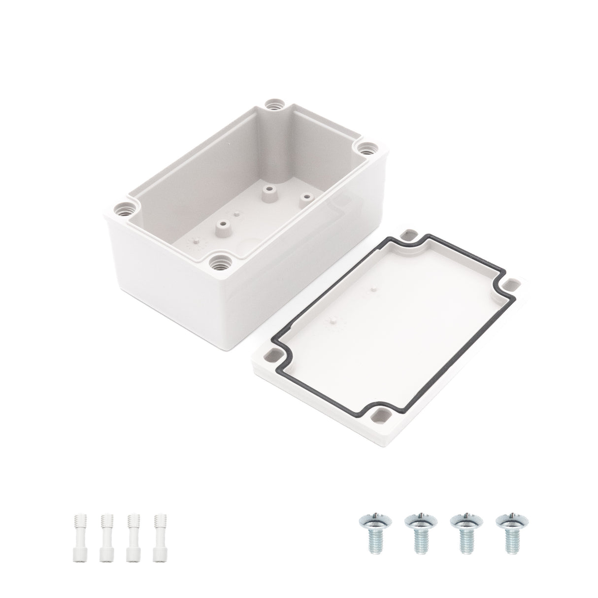 Boxco M-Series 3.15 x 5.12 x 2.36 Inches(80 x 130 x 60mm) Plastic Enclosure, IP67, IK08, PC, Grey Cover, Screw Type - PHOTO 2