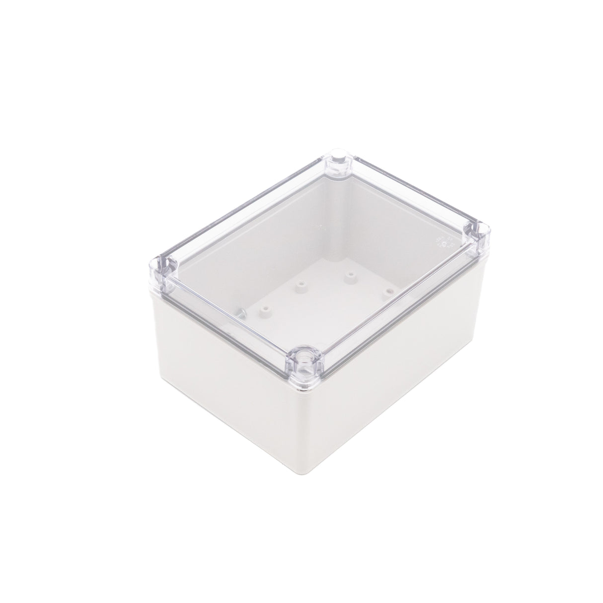 Boxco S-Series 5.91 x 7.87 x 3.94 Inches(150x200x100mm) Plastic Enclosure, IP67, IK08, ABS, Transparent Cover, Screw Type - PHOTO 1