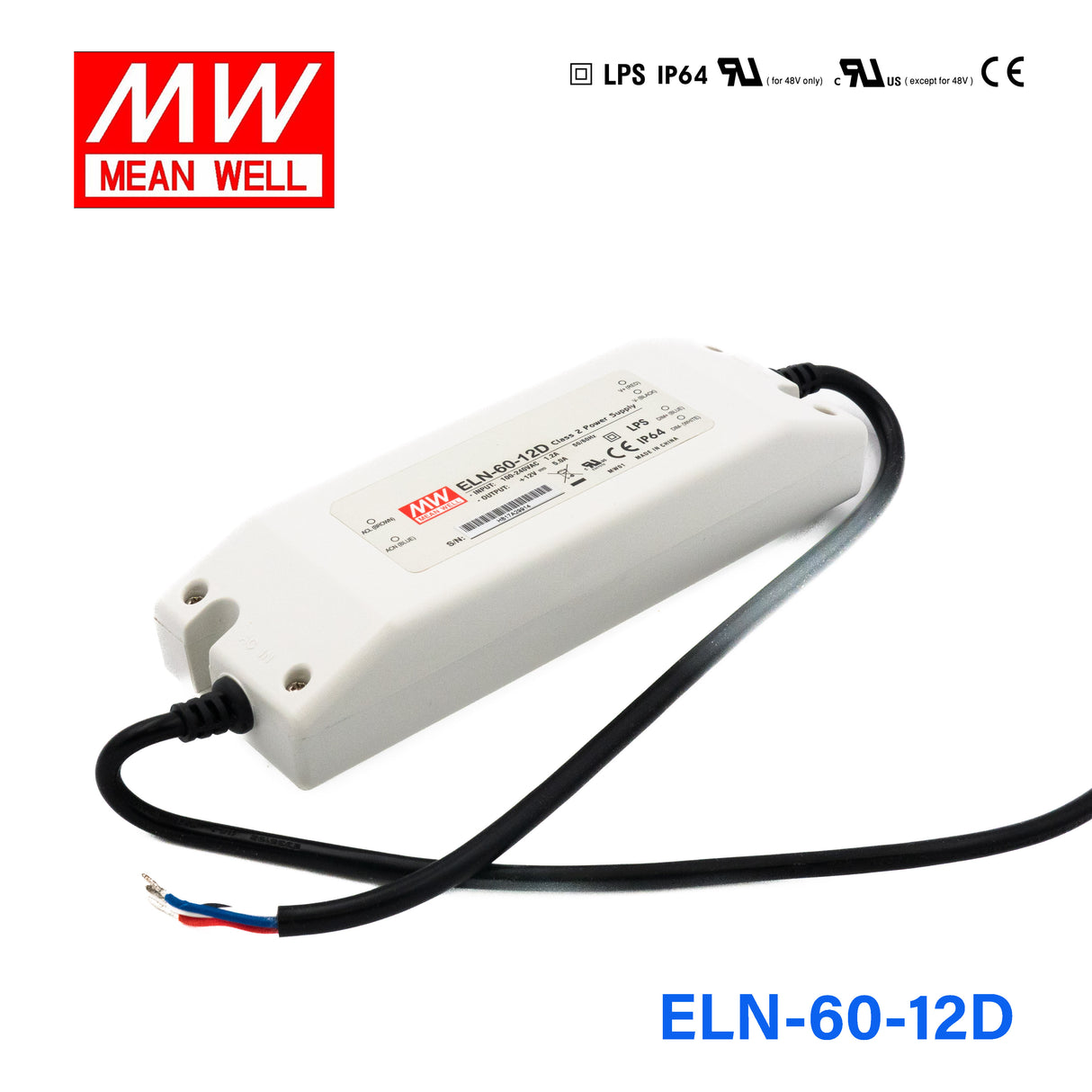 Mean Well ELN-60-12D LED Power Supply 60W