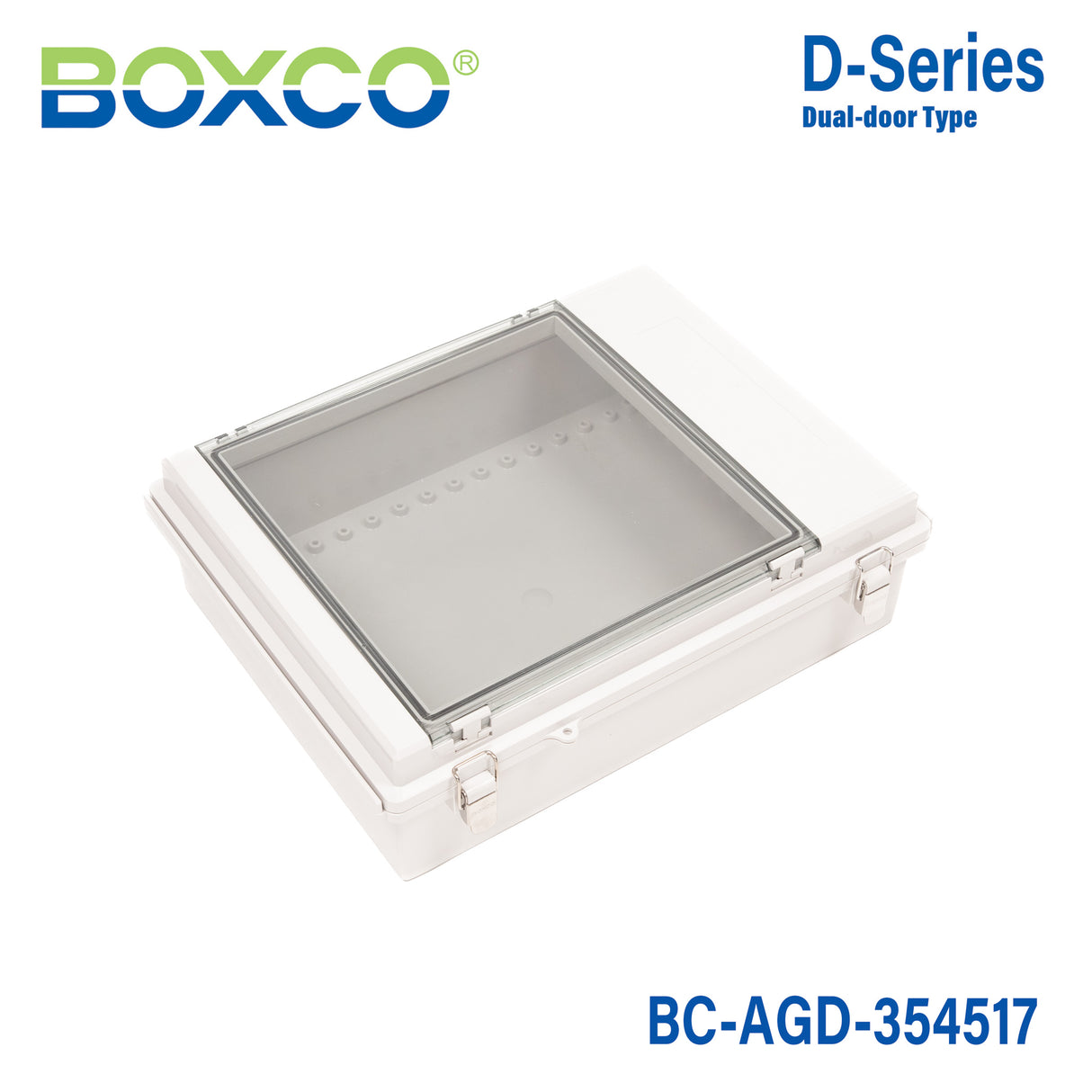 Boxco BC-AGD-354517 Dual Door Enclosure 17.72 x 13.78 x 6.69 Inches(450 x 350 x 170mm) ABS Plastic