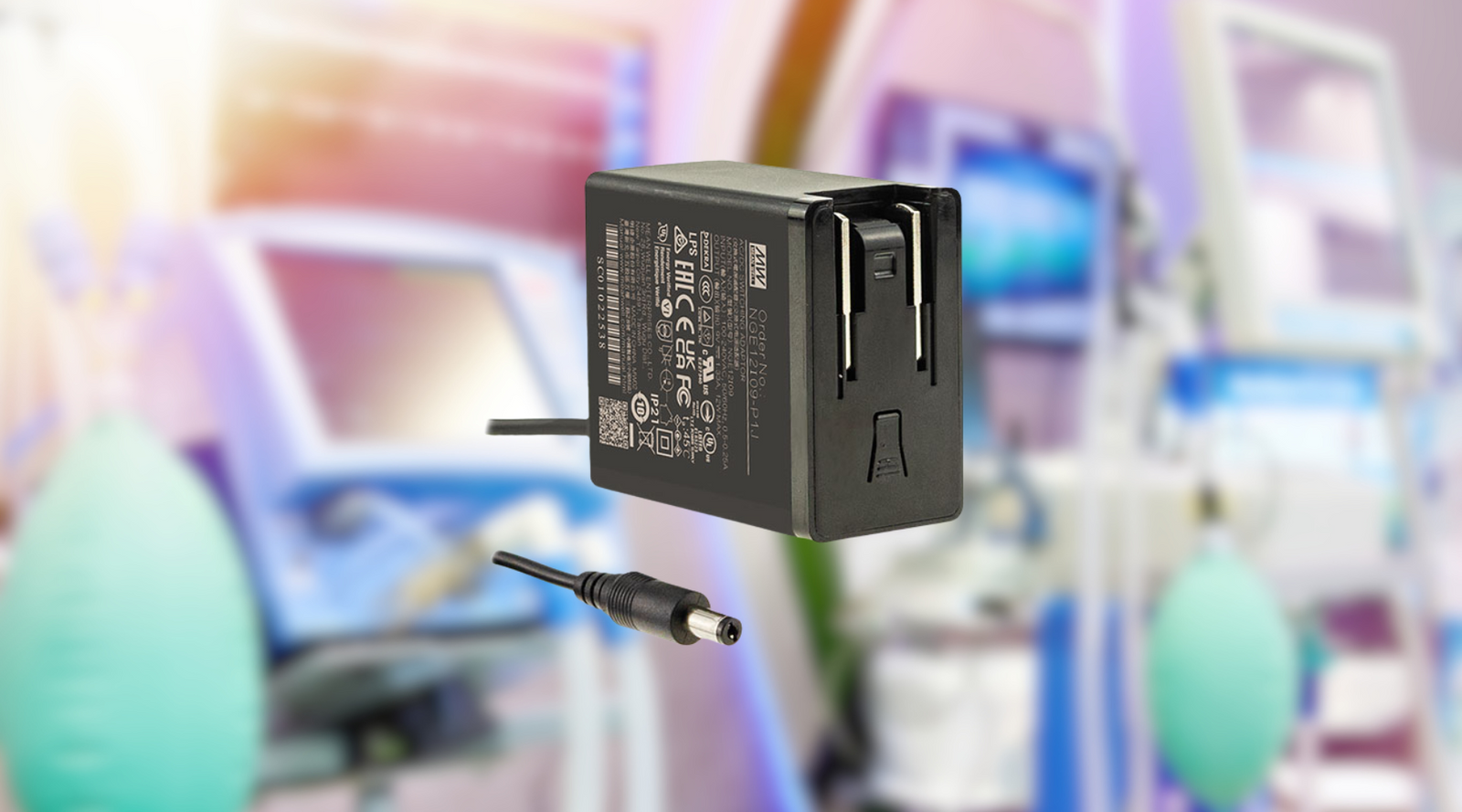 NGE 30/45/65/90 Series: Global-Certified 30W~90W Interchangeable Wall Mount Power Adaptors