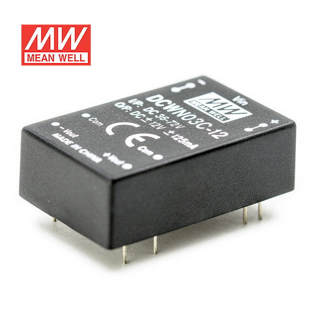 Mean Well DCWN03C-12 DC-DC Converter - 3W 36~72V DC in 12V out