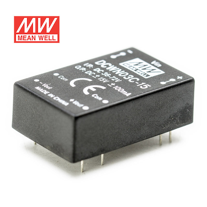 Mean Well DCWN03C-15 DC-DC Converter - 3W 36~72V DC in 15V out