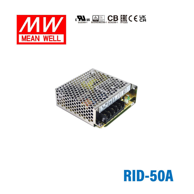 Mean Well RID-50A AC-DC Dual output enclosed power supply 50W 2A