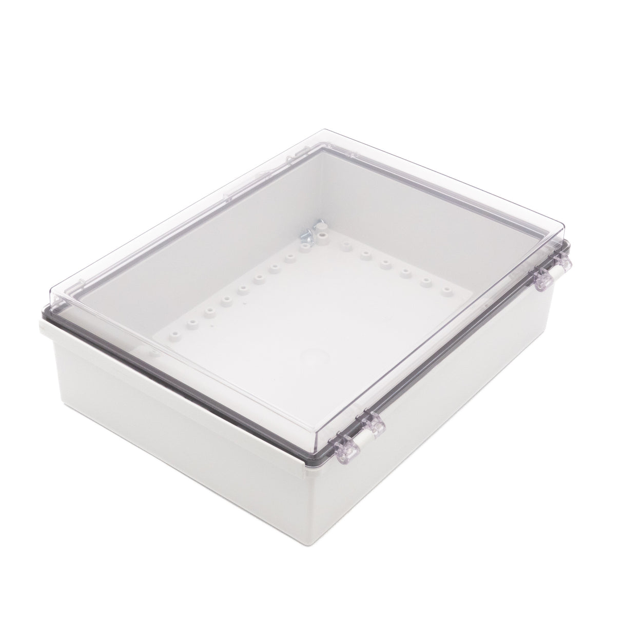 Boxco P-Series 11.81 x 15.75 x 4.72 inches(300 x 400 x 120mm) Plastic Enclosure, IP67, IK08, PC, Transparent Cover, Molded Hinge and Latch Type - PHOTO 2