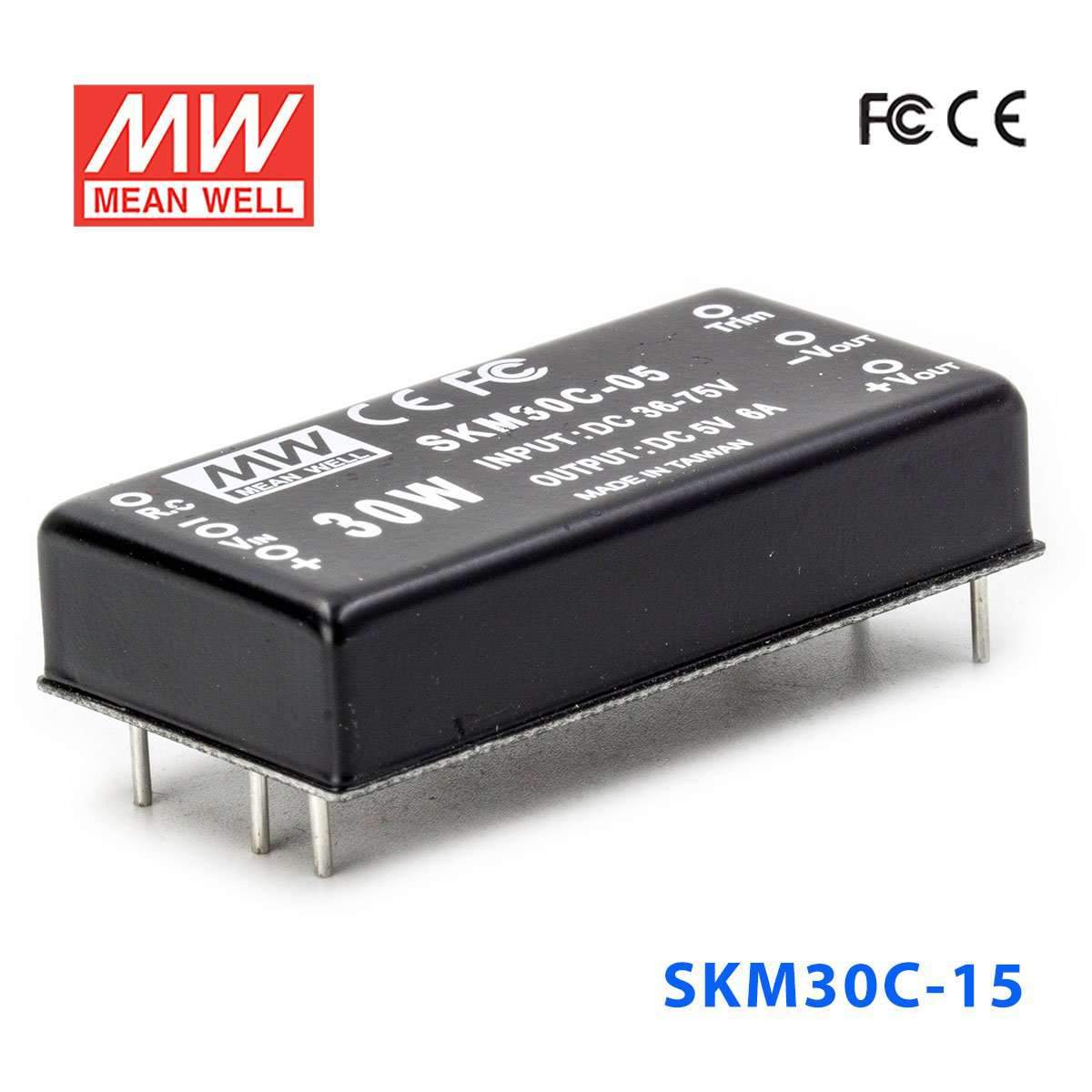 Mean Well SKM30C-15 DC-DC Converter - 30W - 36~75V in 15V out