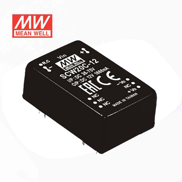 Mean Well SCW20A-05 DC-DC Converter - 20W 9~18V DC in 5V out