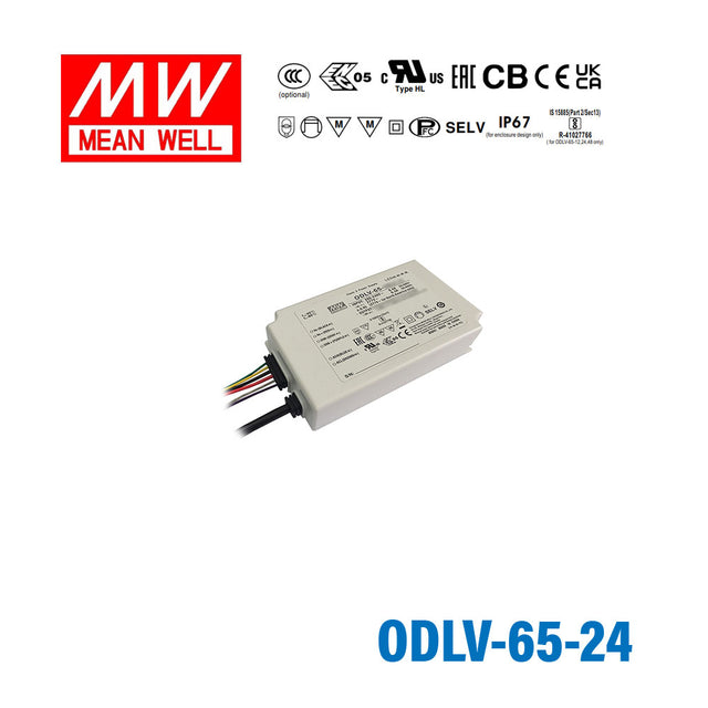 Mean Well ODLV-65-24 Power Supply 65W 24V, Dimmable