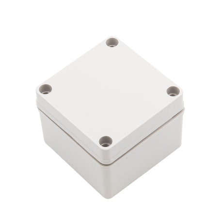 Boxco S-Series 3.94 x 3.94 x 2.95 Inches(100x100x75mm) Plastic Enclosure, IP67, IK08, ABS, Grey Cover, Screw Type - PHOTO 1