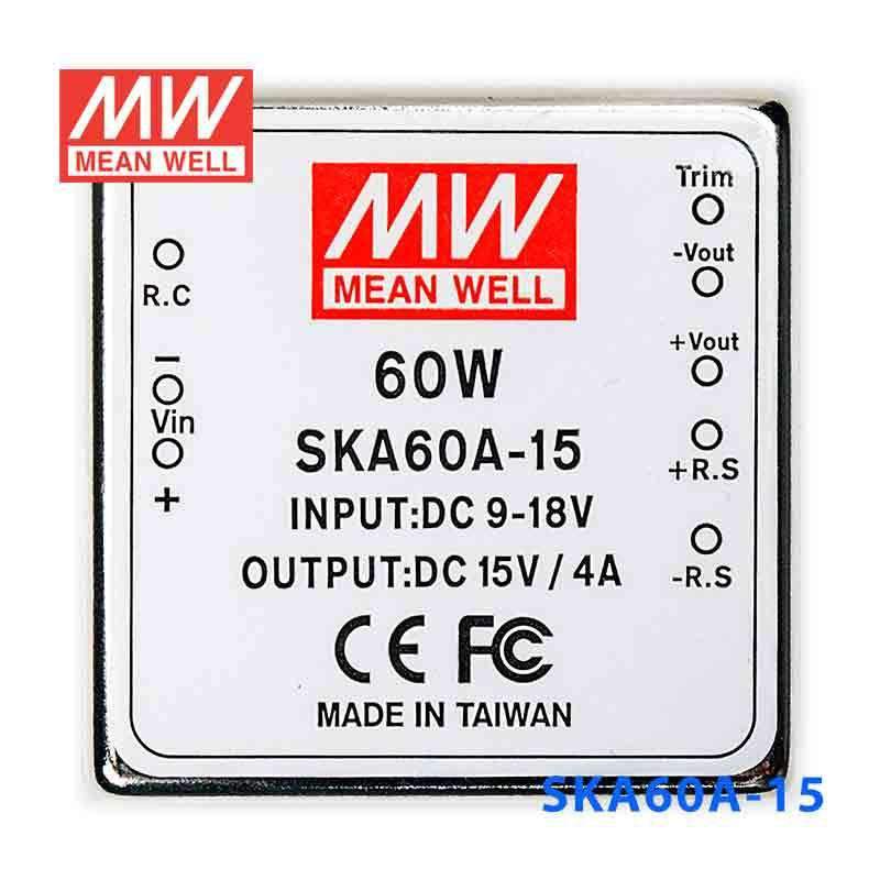 Mean Well SKA60A-15 DC-DC Converter - 60W - 9~18V in 15V out - PHOTO 2