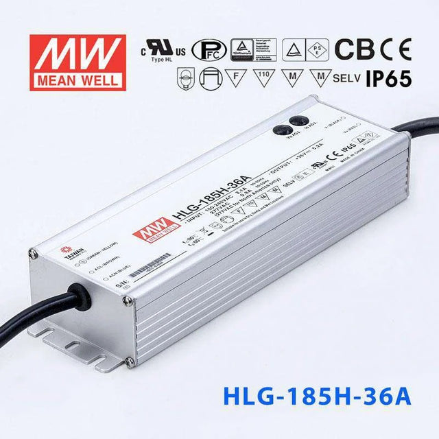 Mean Well HLG-185H-36A Power Supply 185W 36V - Adjustable