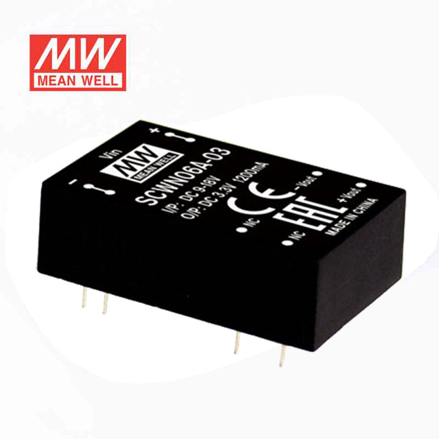 Mean Well SCWN06B-03 DC-DC Converter - 6W 18~36V DC in 3.3V out