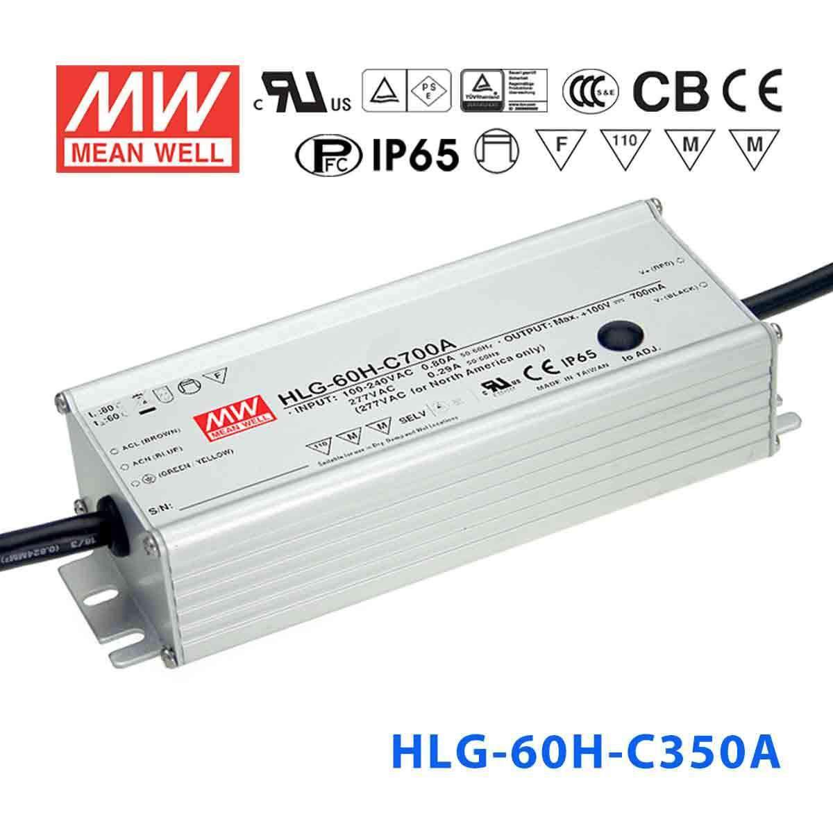 Mean Well HLG-C Series LED Power Supply 350mA   (70~150W)