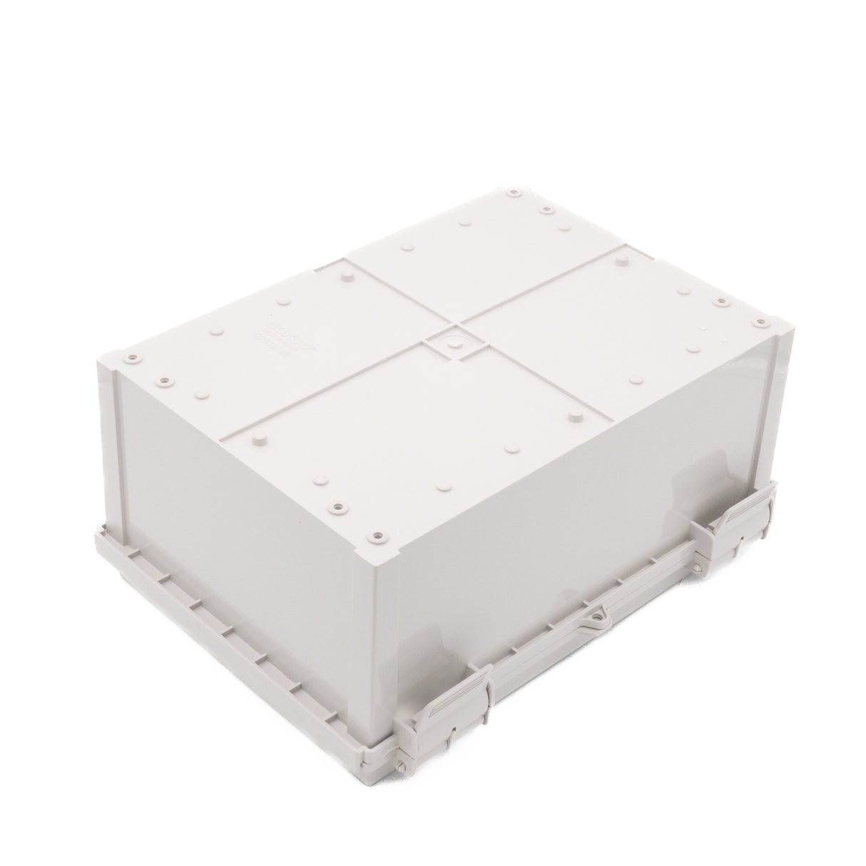 Boxco Q-Series 9.84 x 9.84 x 6.30 Inches(250 x 250 x 160mm) Plastic Enclosure, IP67, IK08, ABS, Grey Cover, Hinge Type with Plate - PHOTO 2