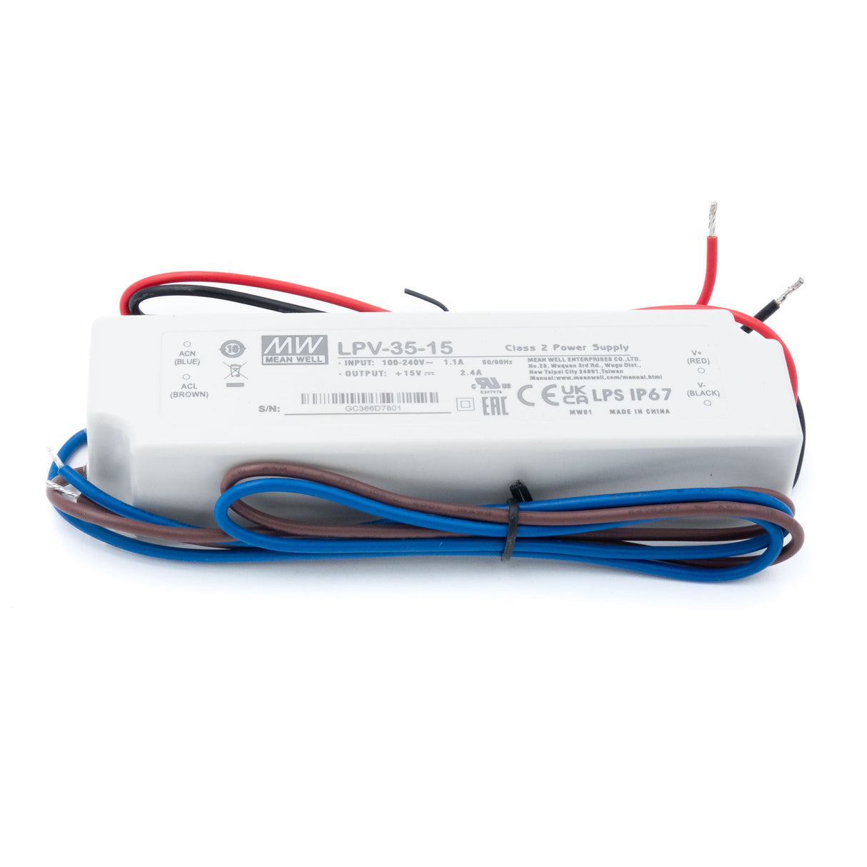 Mean Well LPV-35-15 Power Supply 35W 15V - PHOTO 1