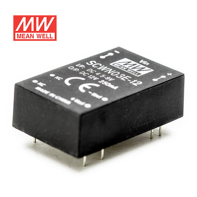 Mean Well SCWN03E-12 DC-DC Converter - 3W 4.5~9V DC in 12V out 250mA