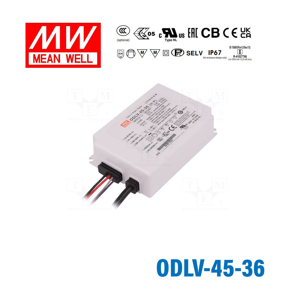 Mean Well ODLV-45-36 Power Supply 45W 36V, Dimmable 1.25A
