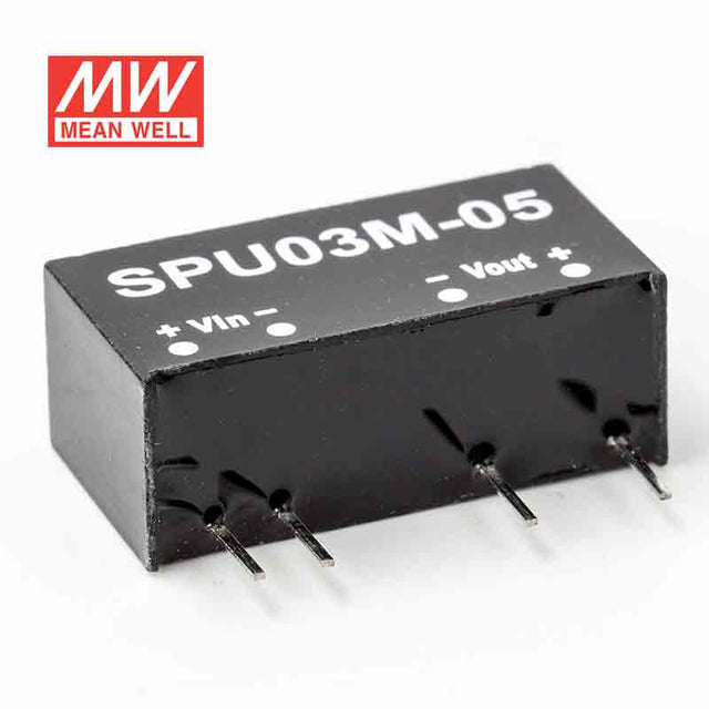 Mean Well SPU03M-05 DC-DC Converter - 3W - 4.5~5.5V in 5V out