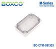 Boxco M-Series 3.15 x 5.12 x 1.38 Inches(80 x 130 x 35mm) Plastic Enclosure, IP67, IK08, PC, Transparent Cover, Screw Type