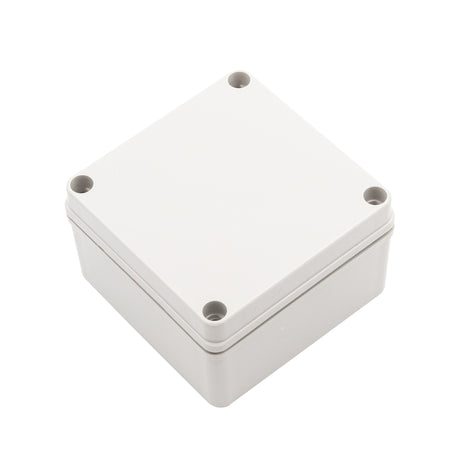 Boxco S-Series 4.92 x 4.92 x 2.95 Inches(125x125x75mm) Plastic Enclosure, IP67, IK08, ABS, Grey Cover, Screw Type - PHOTO 1