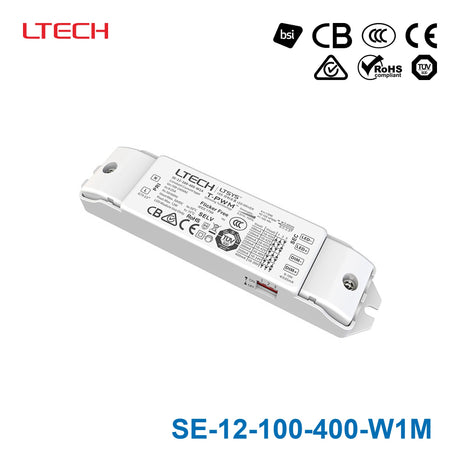 LTECH SE-12-100-400-W1M 12W 100~400mA CC DMX LED Driver - Selectable Output