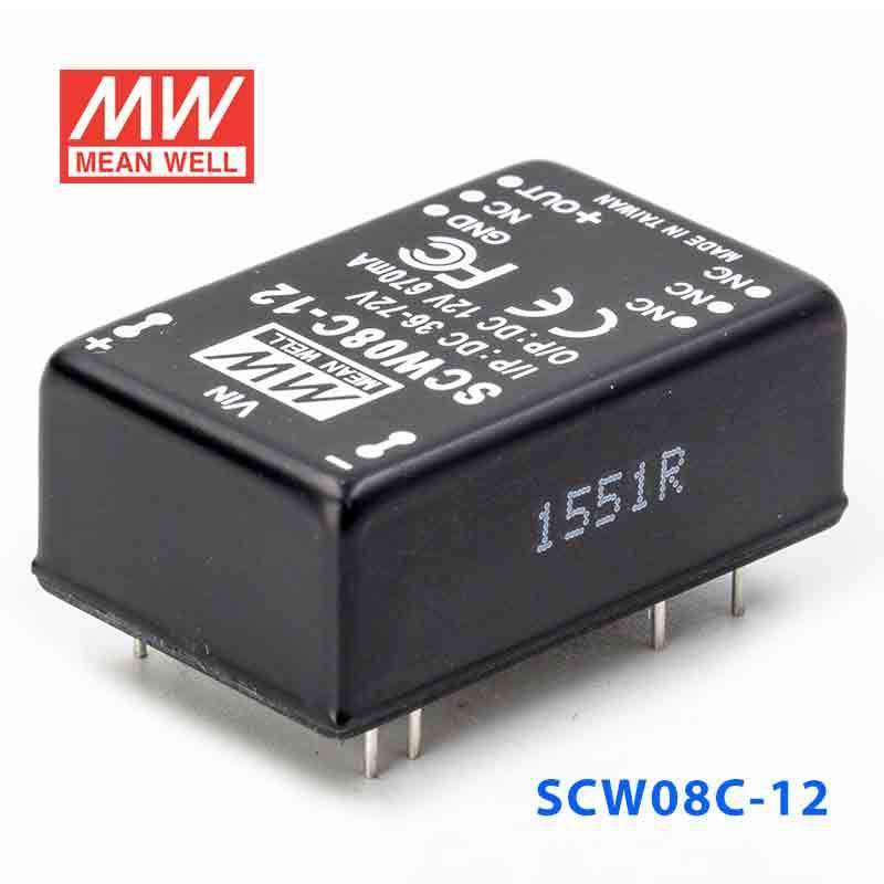 Mean Well SCW08C-12 DC-DC Converter - 8W 36~72V DC in 12V out - PHOTO 1