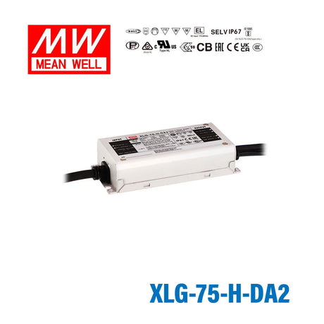 Mean Well XLG-75-H-DA2 Power Supply 75.6W 1400mA - DALI2 Dimmable