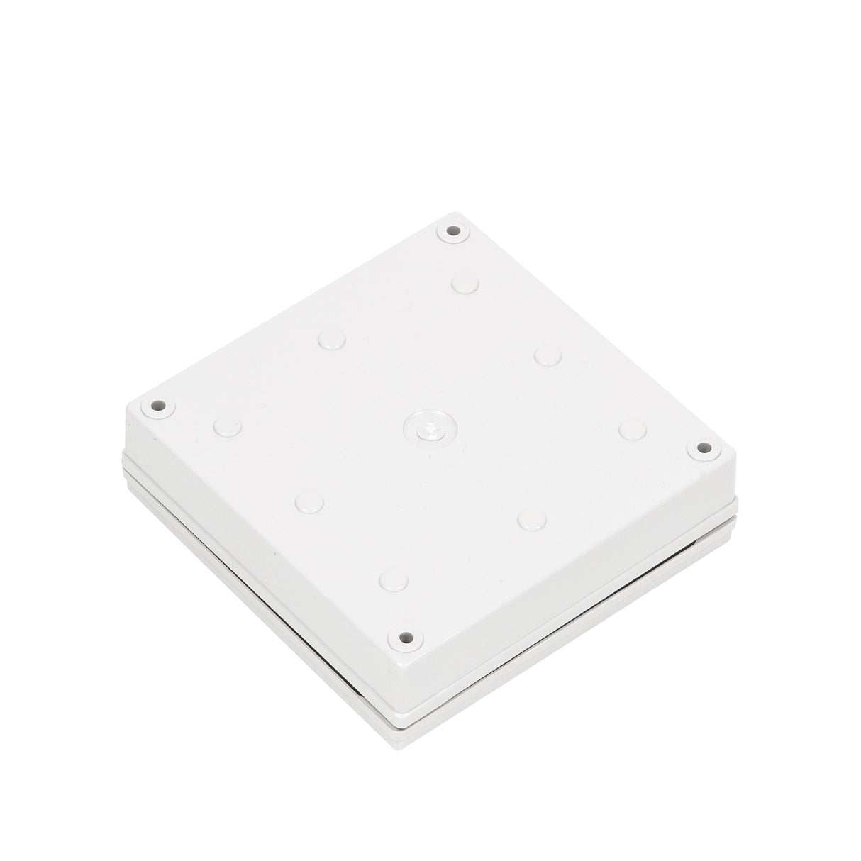 Boxco M-Series 5.12 x 5.12 x 1.38 Inches(130 x 130 x 35mm) Plastic Enclosure, IP67, IK08, ABS, Grey Cover, Screw Type - PHOTO 1