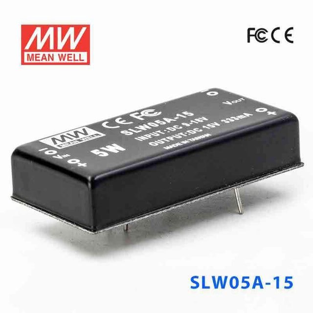 Mean Well SLW05A-15 DC-DC Converter - 5W - 9~18V in 15V out