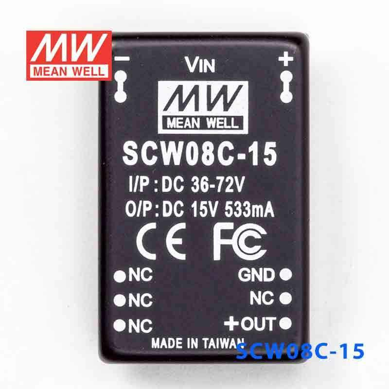 Mean Well SCW08C-15 DC-DC Converter - 8W 36~72V DC in 15V out - PHOTO 2