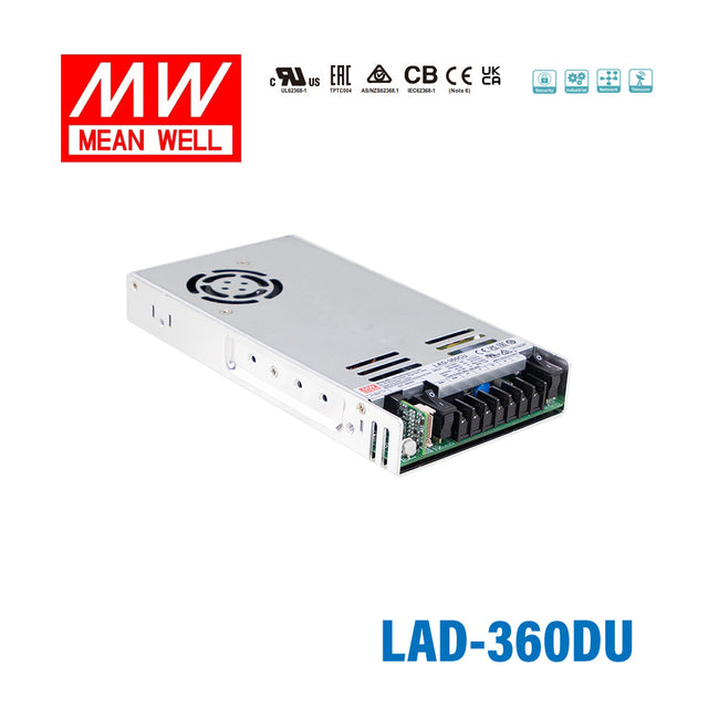 Mean Well LAD-360DU Security/Fire Alarm PSU with Battery Charger/UPS, 360W, 55.2V, UART Signal