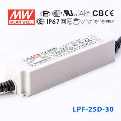 Mean Well LPF-25D-30 Power Supply 25W 30V - Dimmable 840mA