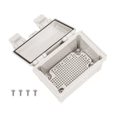 Boxco Q-Series 3.94 x 5.91 x 3.54 Inches(100 x 150 x 90mm) Plastic Enclosure, IP67, IK08, ABS, Grey Cover, Hinge Type with Plate - PHOTO 3