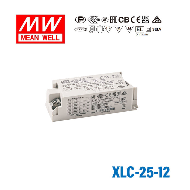 Mean Well XLC-25-12 LED Driver 25.2W 12V 2.1A