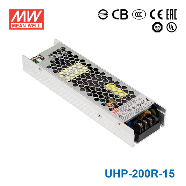 Mean Well UHP-200R-15 Power Supply 201W 15V - Redundant 13.4A