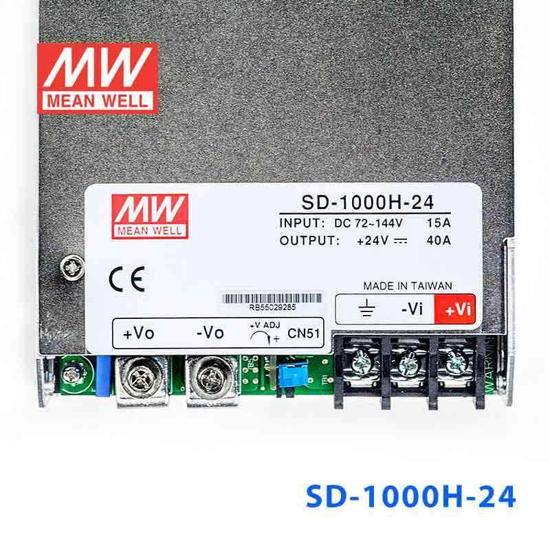 Mean Well SD-1000H-24 DC-DC Converter - 980W - 72~144V in 24V out - PHOTO 2