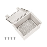 Boxco Q-Series 6.30 x 8.27 x 5.12 Inches(160 x 210 x 130mm) Plastic Enclosure, IP67, IK08, ABS, Grey Cover, Hinge Type with Plate - PHOTO 3