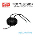 Mean Well HBG-200-60AB Power Supply 200W 60V - Adjustable and Dimmable 3.3A
