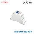 Ltech DIN-DMX-350-4CH Constant Current Decoder - DMX/RDM