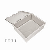 Boxco Q-Series 15.75 x 19.69 x 7.87 Inches(400 x 500 x 200mm) Plastic Enclosure, IP67, IK08, PC, Grey Cover, Plastic Hinge and Latch Type - PHOTO 3