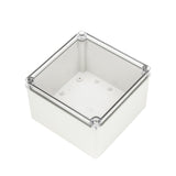 Boxco S-Series 7.87 x 7.87 x 5.12 Inches(200x200x130mm) Plastic Enclosure, IP67, IK08, ABS, Transparent Cover, Screw Type - PHOTO 1