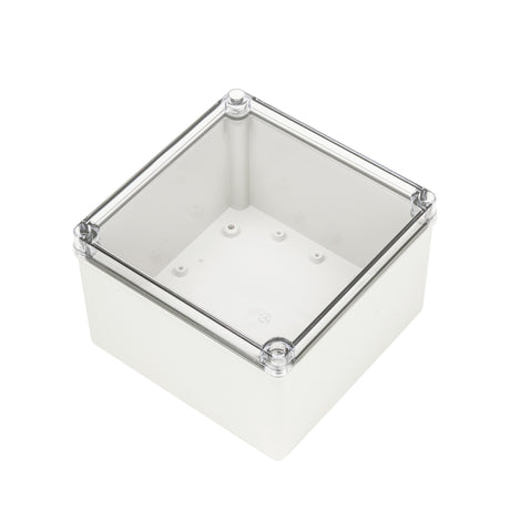 Boxco S-Series 7.87 x 7.87 x 5.12 Inches(200x200x130mm) Plastic Enclosure, IP67, IK08, ABS, Transparent Cover, Screw Type - PHOTO 1