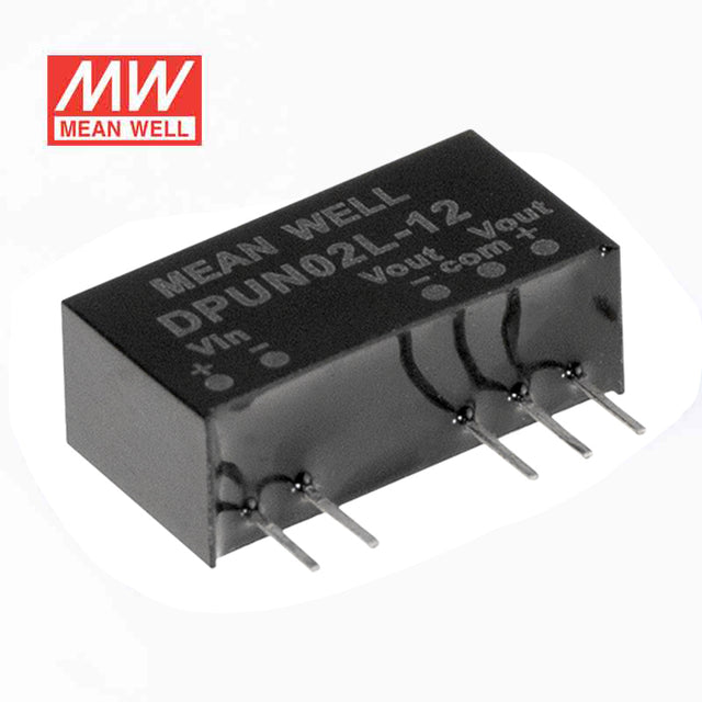 Mean Well DPUN02L-12 DC-DC Converter - 2W - 4.5~5.5V in ±12V out 83mA