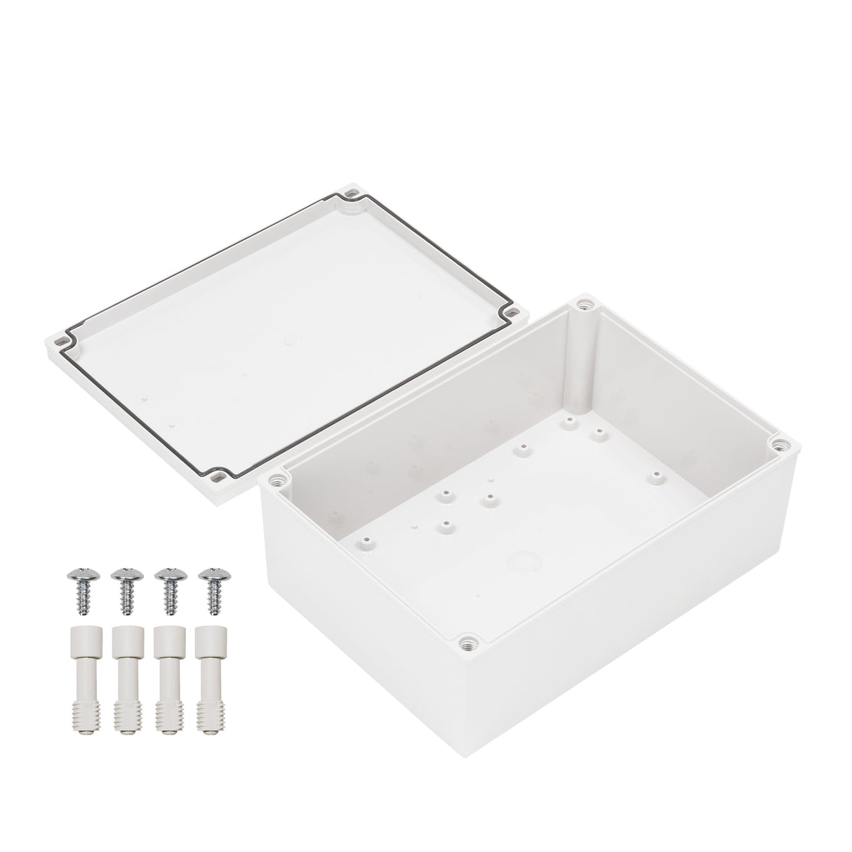 Boxco M-Series 7.09 x 10.04 x 3.94 Inches(180 x 255 x 100mm) Plastic Enclosure, IP67, IK08, PC, Grey Cover, Screw Type - PHOTO 3