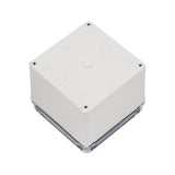 Boxco S-Series 3.94 x 3.94 x 2.95 Inches(100x100x75mm) Plastic Enclosure, IP67, IK08, ABS, Transparent Cover, Screw Type - PHOTO 1